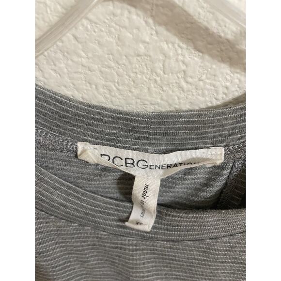 bcbgeneration, Grey Striped Open Back Tank Top, Size XS - Picture 2 of 4